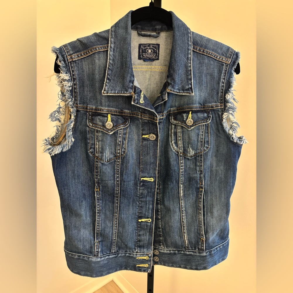 Lucky Brand Blue Denim Vest